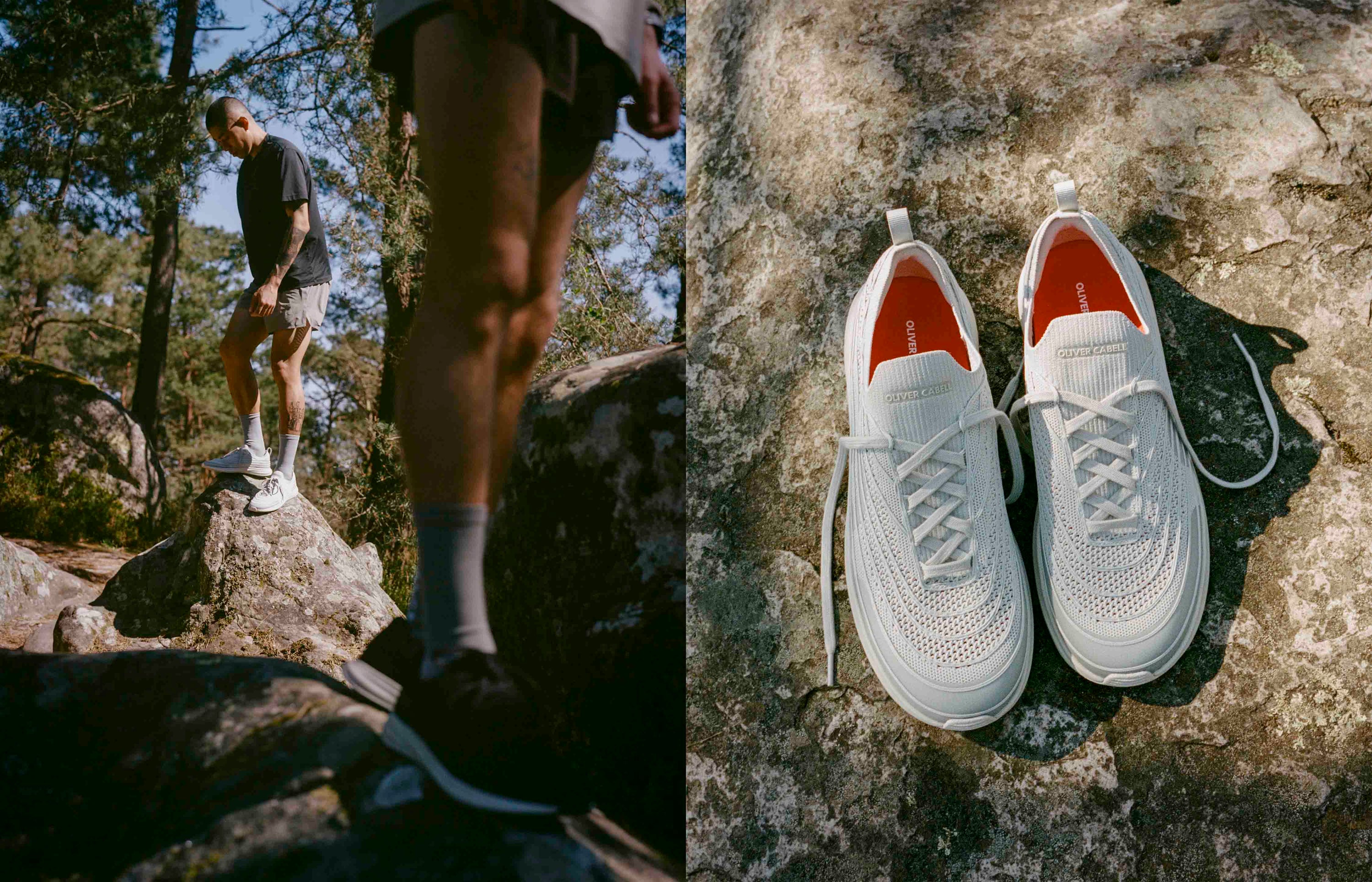 waterproof sneakers - lifestyle and closeup