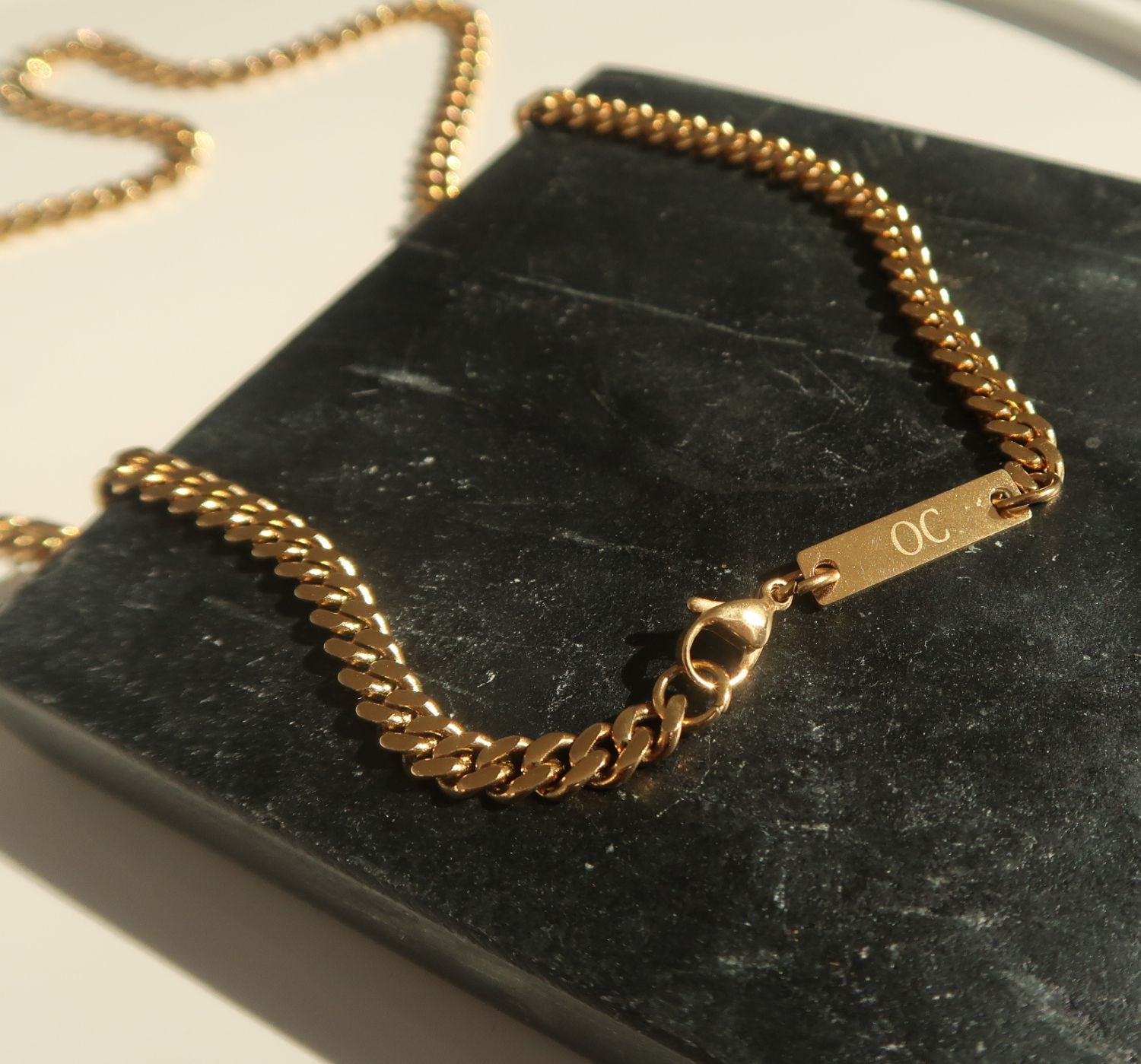 8mm Cuban Chain  Gold - Oliver Cabell