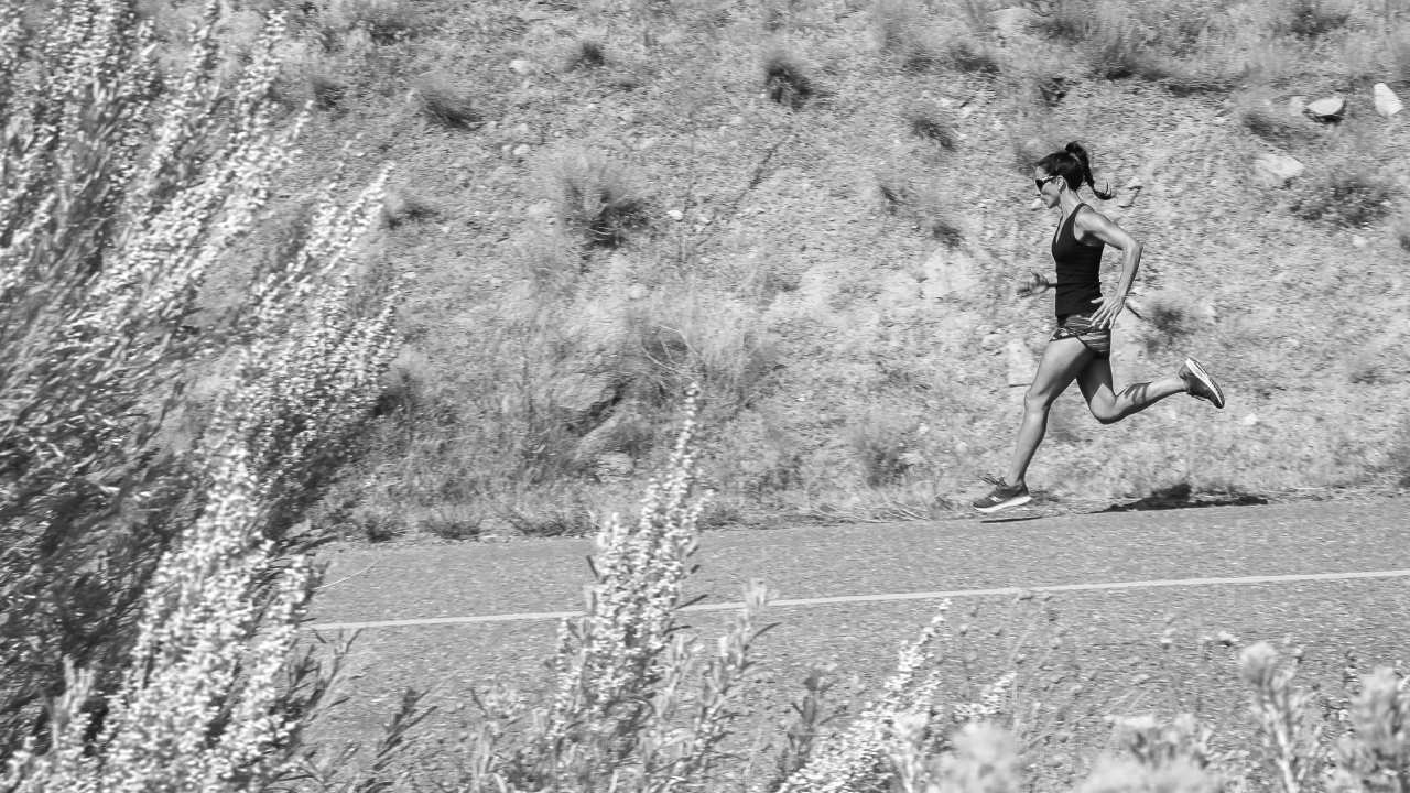 beginner running having a successful run outside