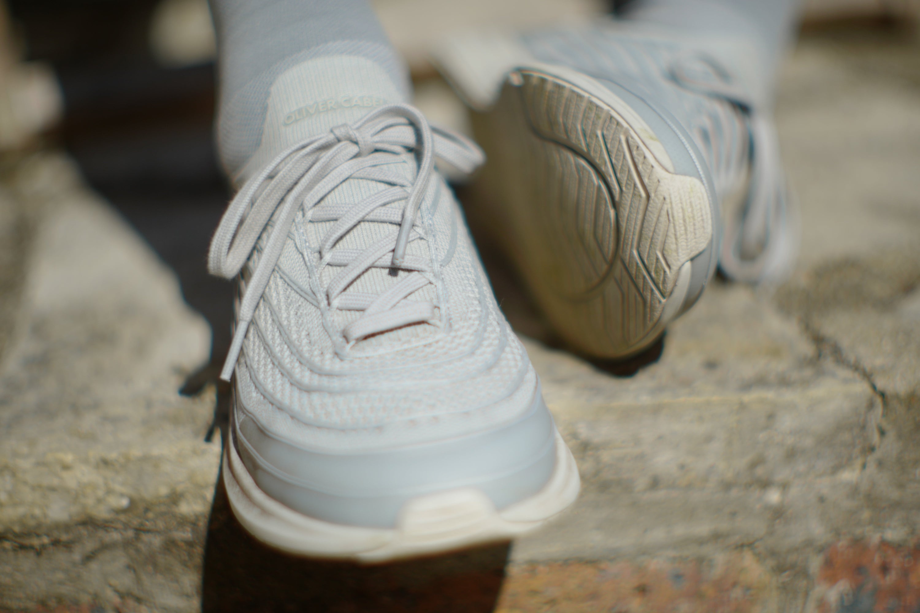 close-up of orthopedic recovery shoes