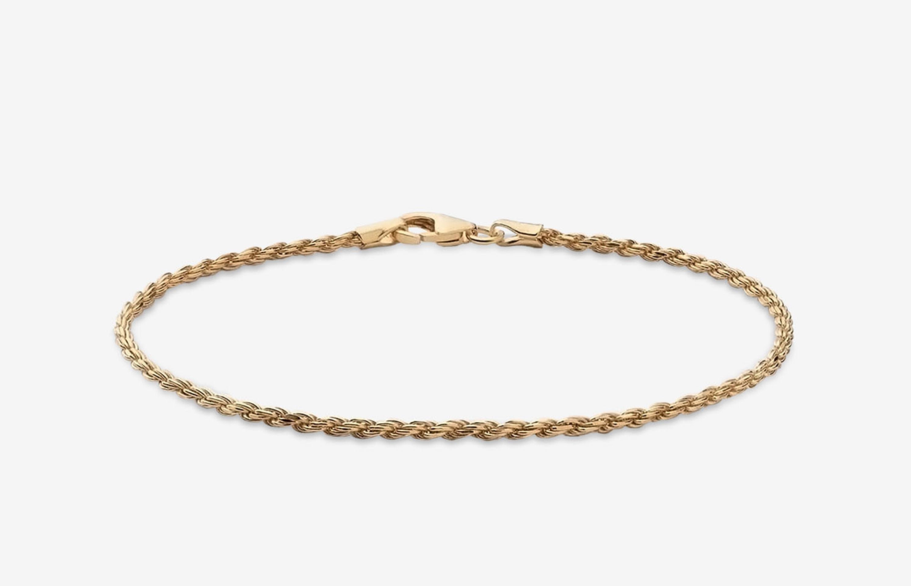 Buy Revere Gold Plated Sterling Silver Figaro Chain Bracelet | Womens  bracelets | Argos