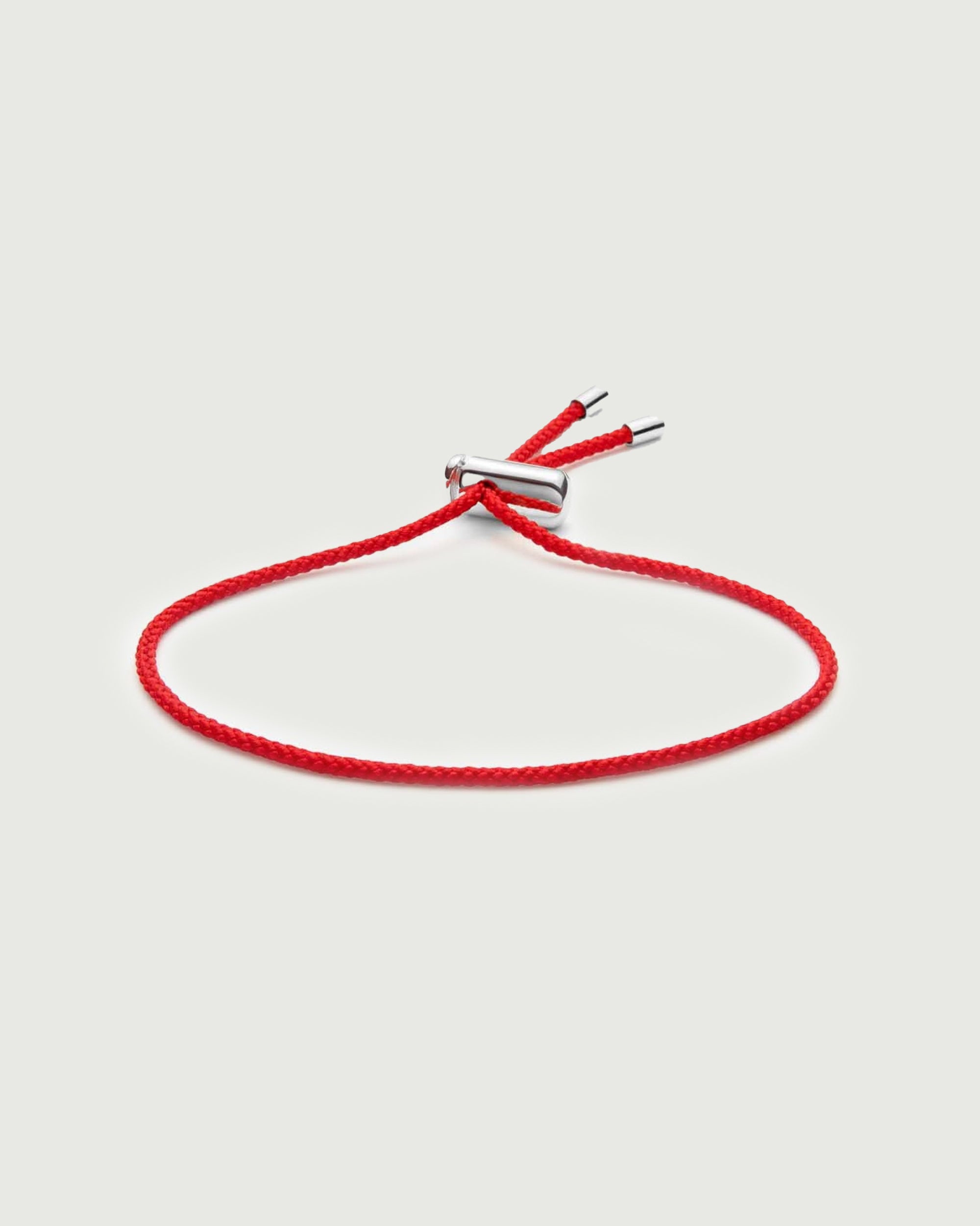 Cameron Cord Bracelet | Red / Silver