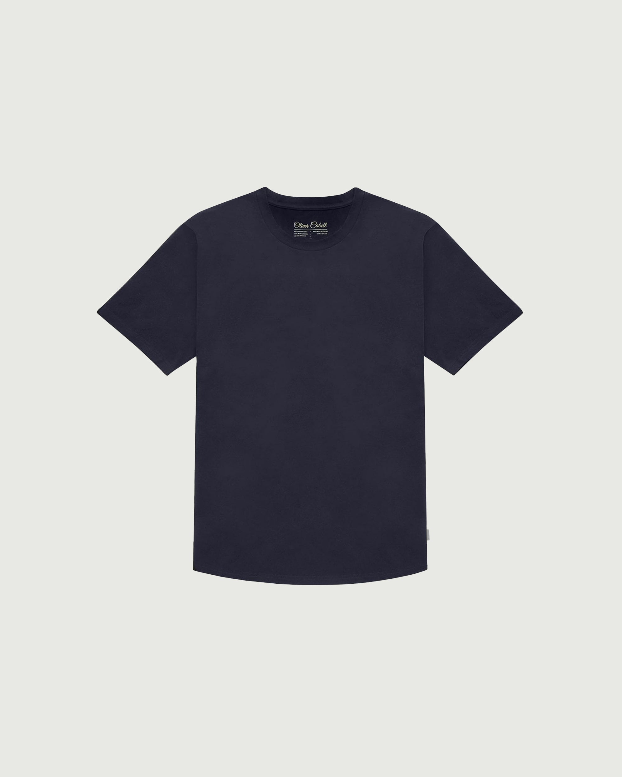 Curved Hem Tee | Navy