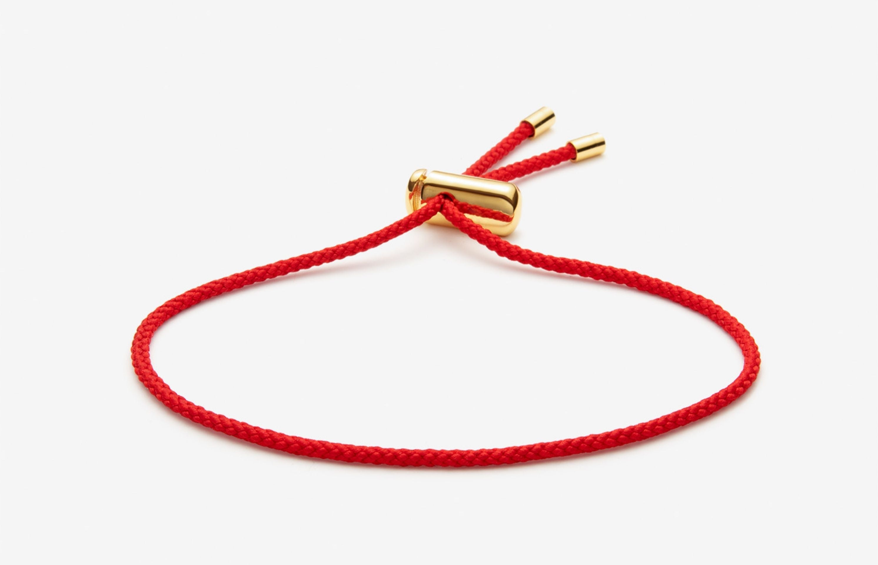 Three Solid Gold Red String Men Women Bracelet Silk Cord Red String Bracelet  Solid Gold Jewelry Waterproof Silk String Bracelet 