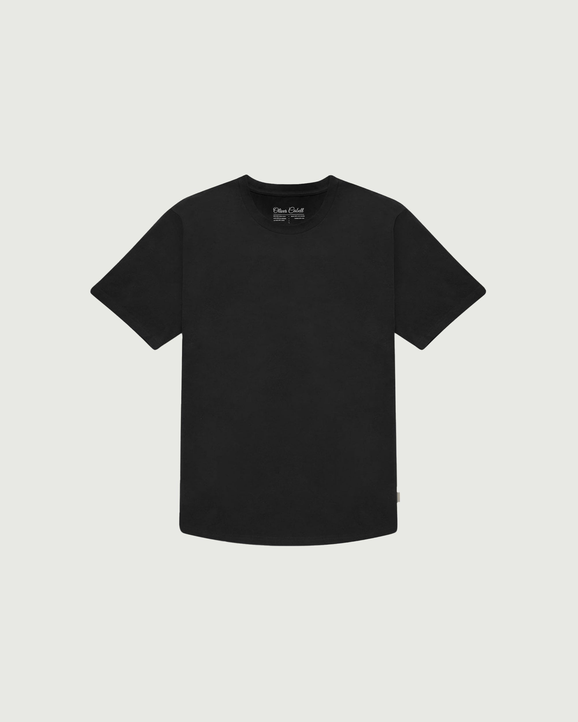 View Curved Hem Tee | Black