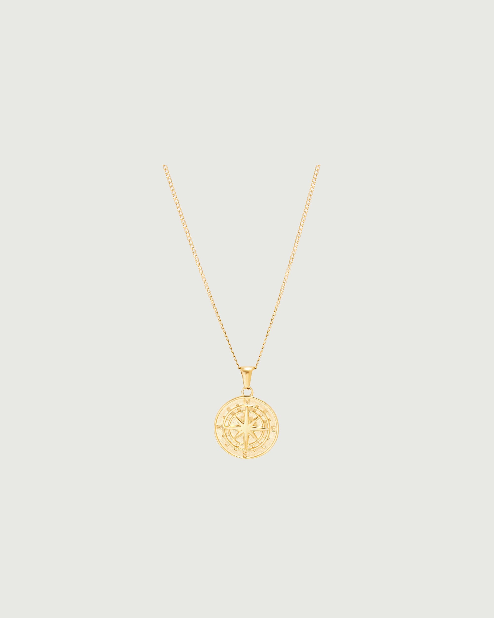 Compass Pendant Necklace | Gold