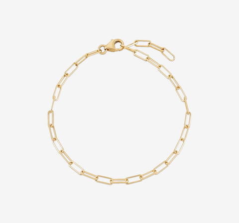 14K Gold Large Open Link Chain Bracelet