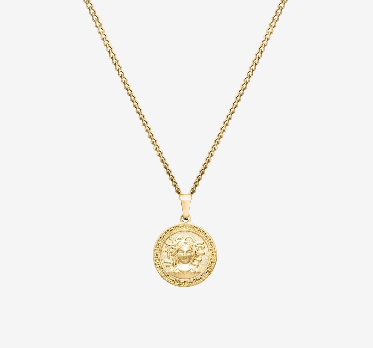 Medusa Pendant Necklace | Gold